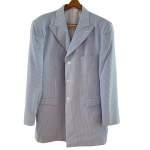 Falcone Supurlative 150's Seersucker Stripe Jacket‎ 44L